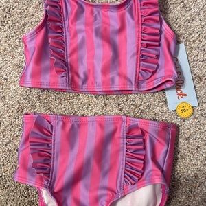 Cat & Jack Pink and Purple Striped Bikini